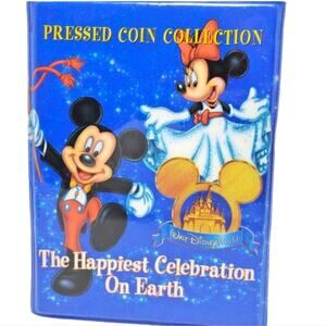 Disney Parks The Happiest Celebration On Earth Pressed Coin Holder